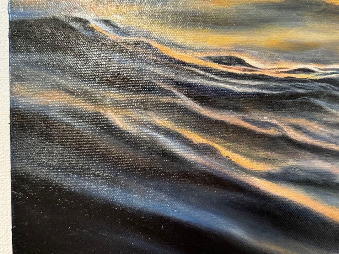 開運絵　油絵　海の絵　原画　サイン無し