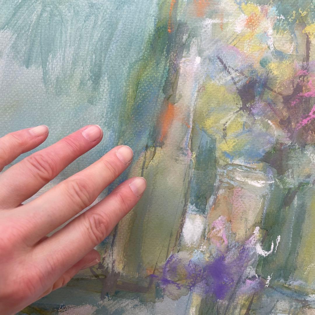 パステル画/色褪せない花束の贈り物/癒し/ヒーリング/パワースポット/