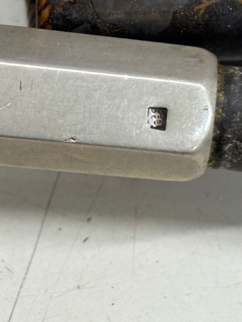 N9889【ヴィンテージ】銀製キセル&キセルケース