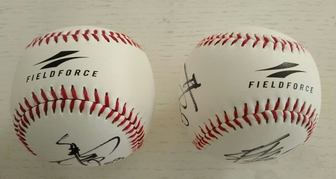 北海道日本ハムファイターズ【投げ入れ直筆サインボール★柿木＆井口　島崎】投げ込み