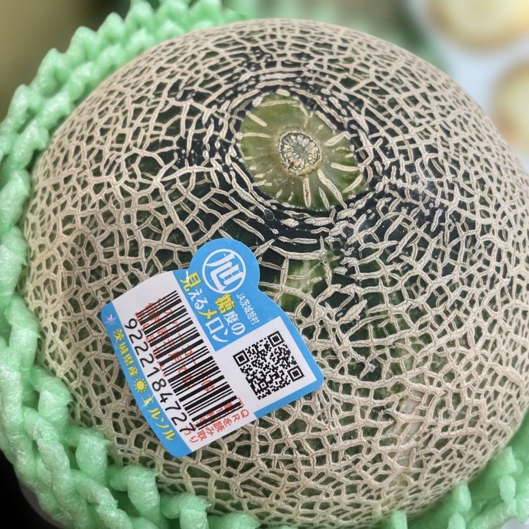 0291糖度18度以上！茨城県旭村産エルソルメロン極3Lサイズ1箱4玉入り