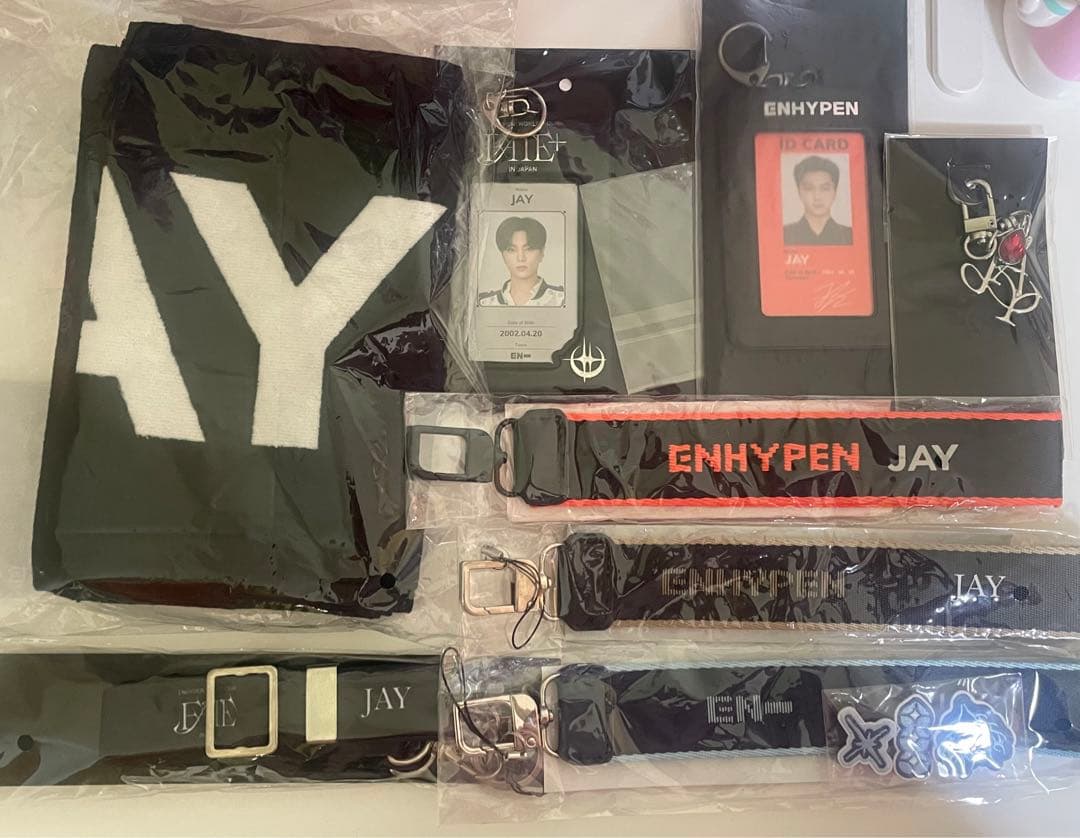 enhypenジェイ マルチストラップ　タオル　IDカード　ショルダーストラップ