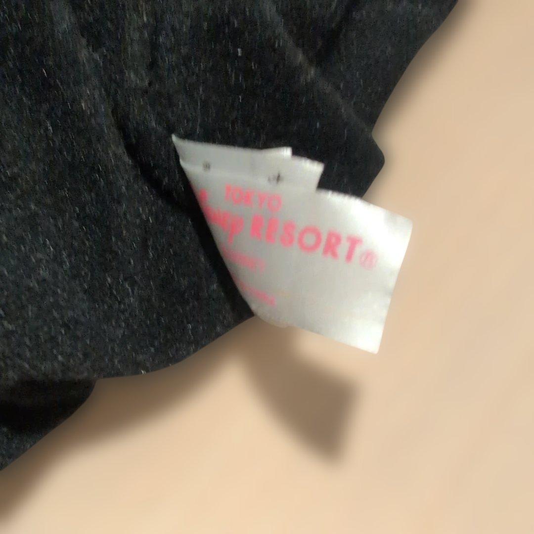 ディズニー　レア　ミニー　ファンキャップ　防寒　リボン　水玉　ドット　黒　白