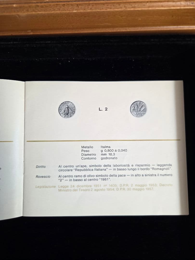 (稀少)イタリア共和国　銀貨と記念貨入りミントセット　11枚　1981