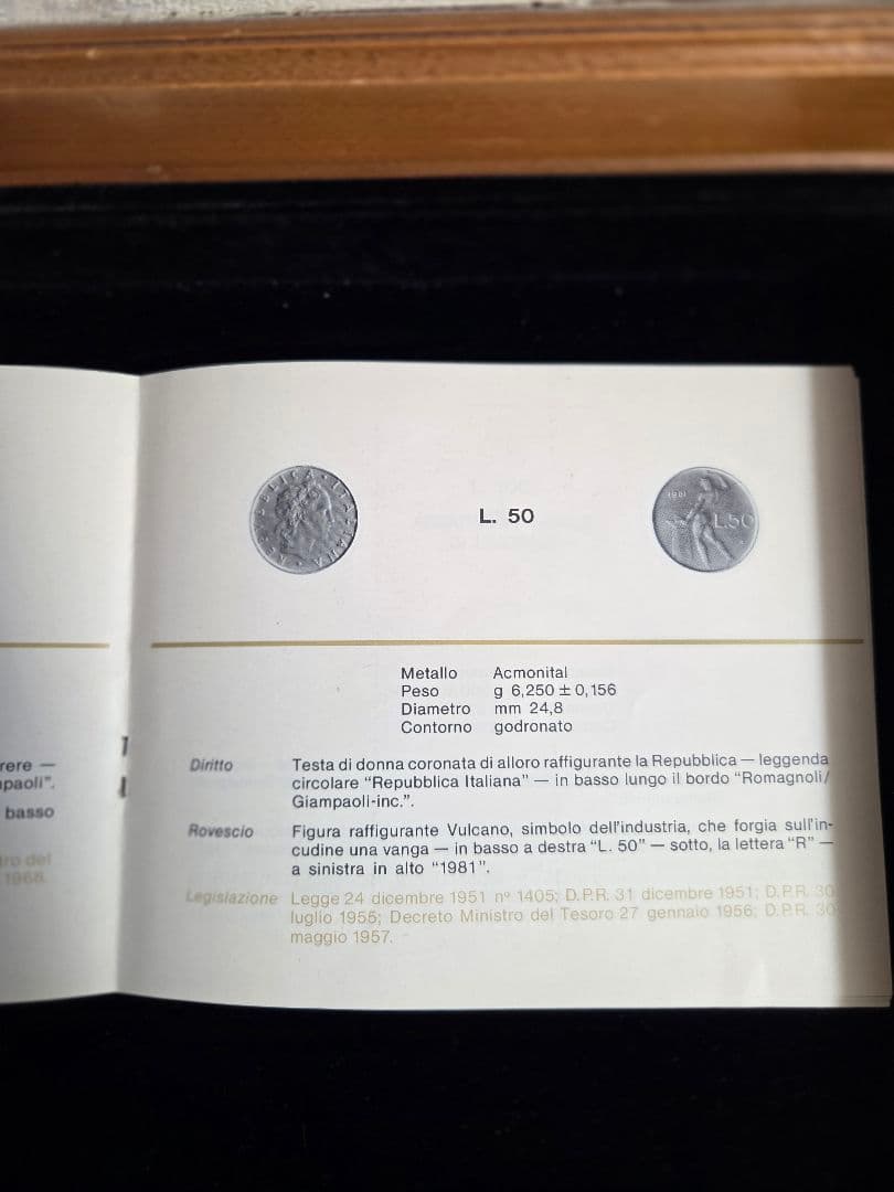 (稀少)イタリア共和国　銀貨と記念貨入りミントセット　11枚　1981