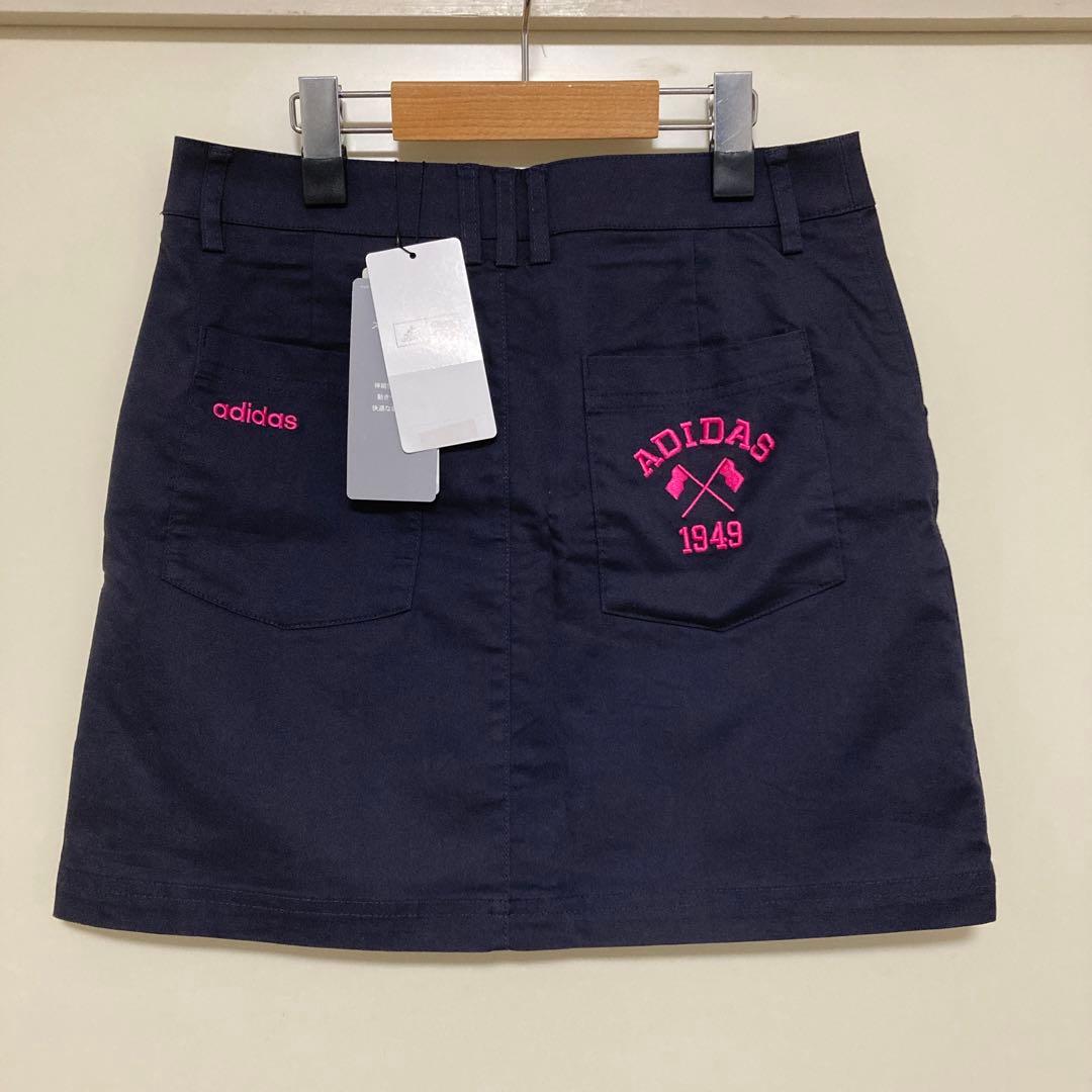 アディダスゴルフ　スカートSサイズ7号　ネイビー紺色　春夏向け薄手