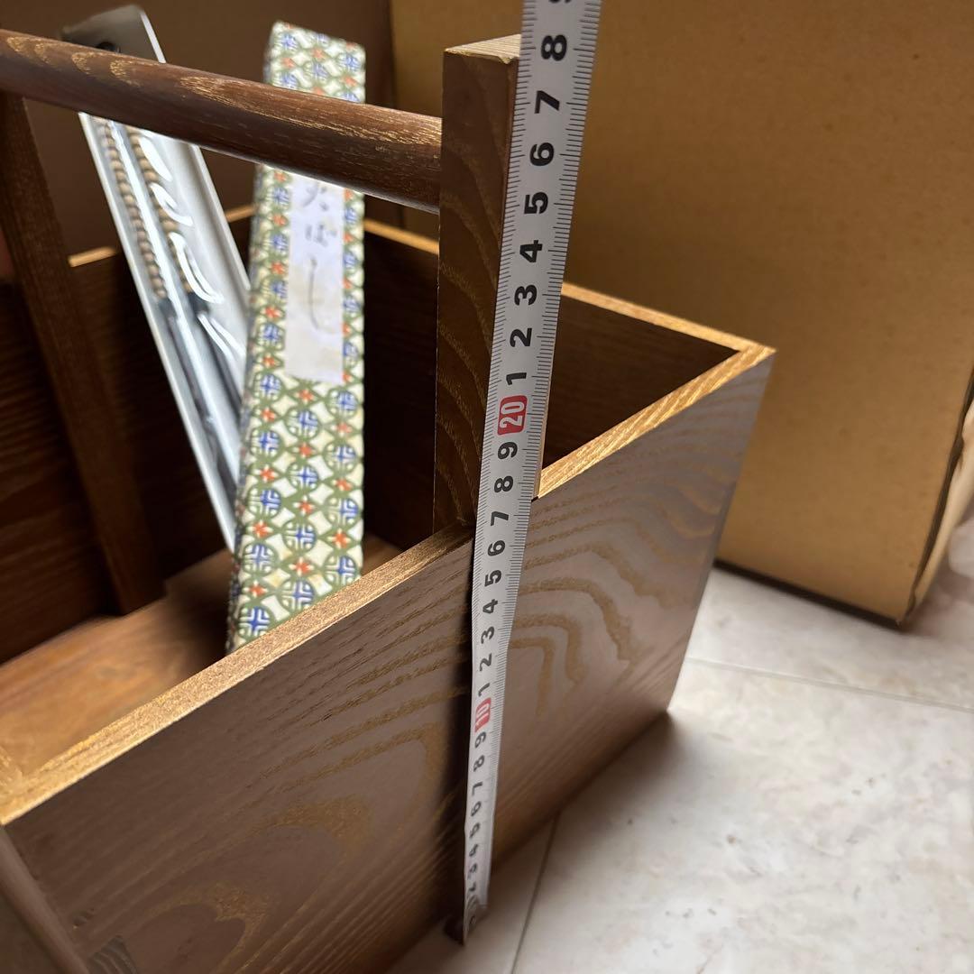 茶道具　箱炭斗　火箸セット