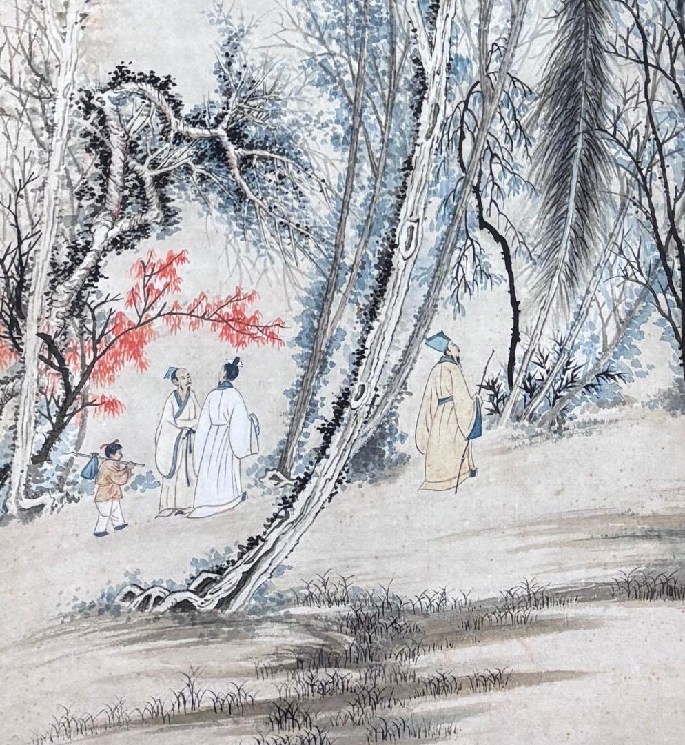 掛け軸　満江紅 謝光力画