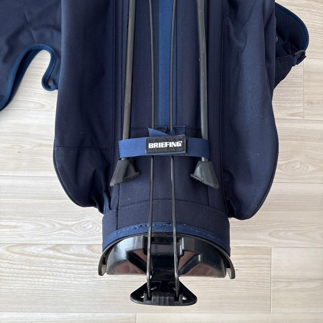 ブリーフィング　キャディバッグ　ショルダー式　スタンド式　軽量　ネイビー　紺