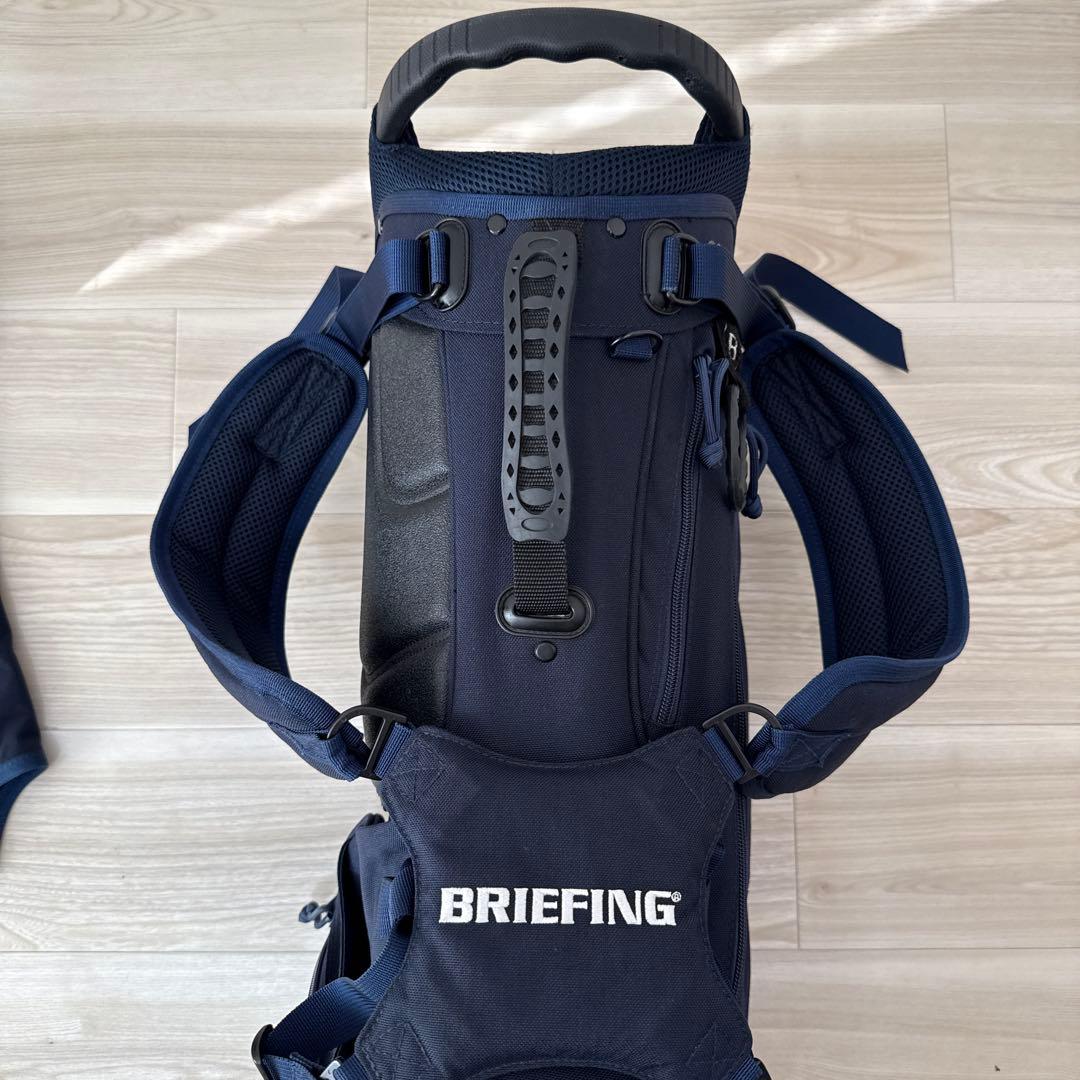 ブリーフィング　キャディバッグ　ショルダー式　スタンド式　軽量　ネイビー　紺