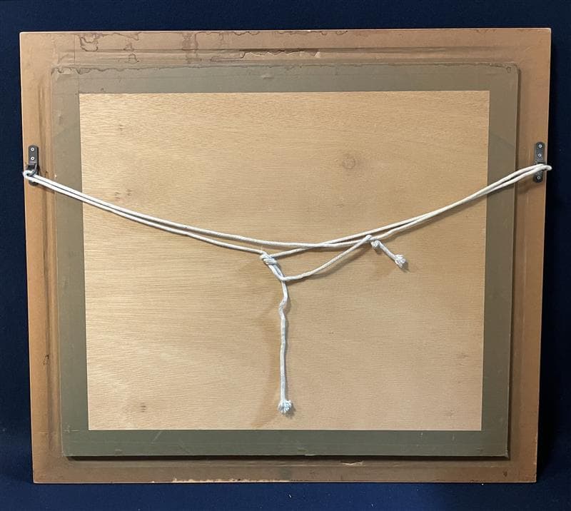 「真作」作者不明　風景画　油彩画　額装　サイン有り　F10号