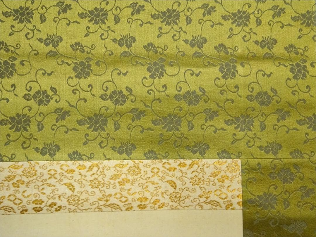 掛軸 長三郎『松に小禽図』絹本 肉筆 無地箱付 掛軸 a020715