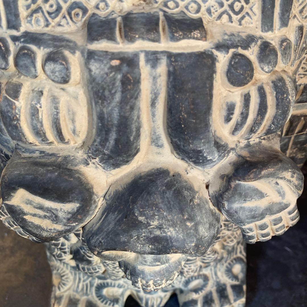 高36cm アステカ神話の地母神コアトリクエの像　インテリア　メキシコ工芸品