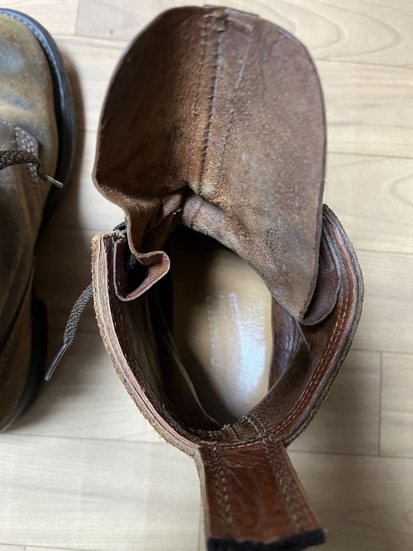 フランス軍コンバットブーツ 2バックルブーツカットオフ 40 ブラウン スエード