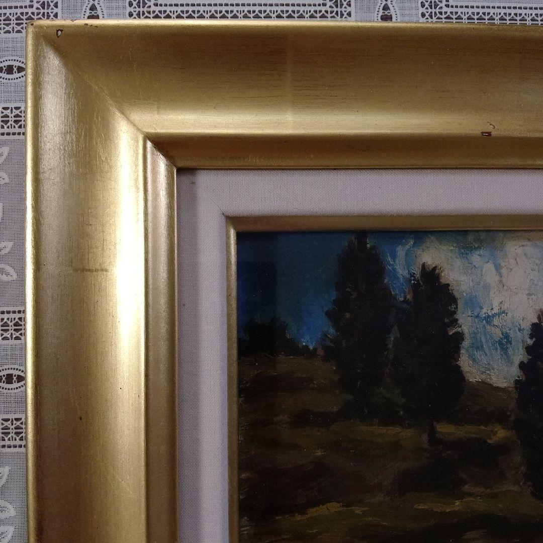 佐々木英夫（日本山林美術協会名誉会長）油彩画15号『早春の山里』1947年製作