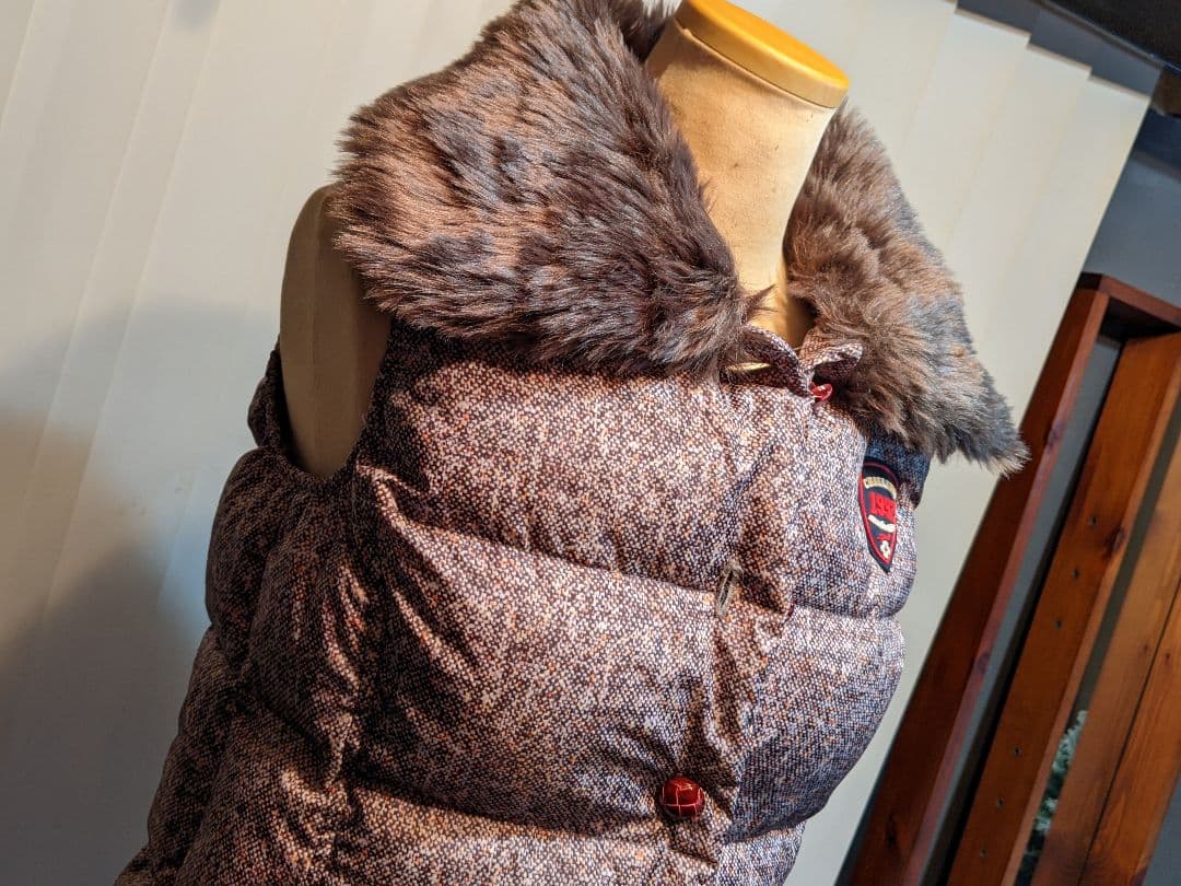 マリクレール　スポーツ　ダウン　ベスト　2way ファー　裏　フリース　　ゴルフ