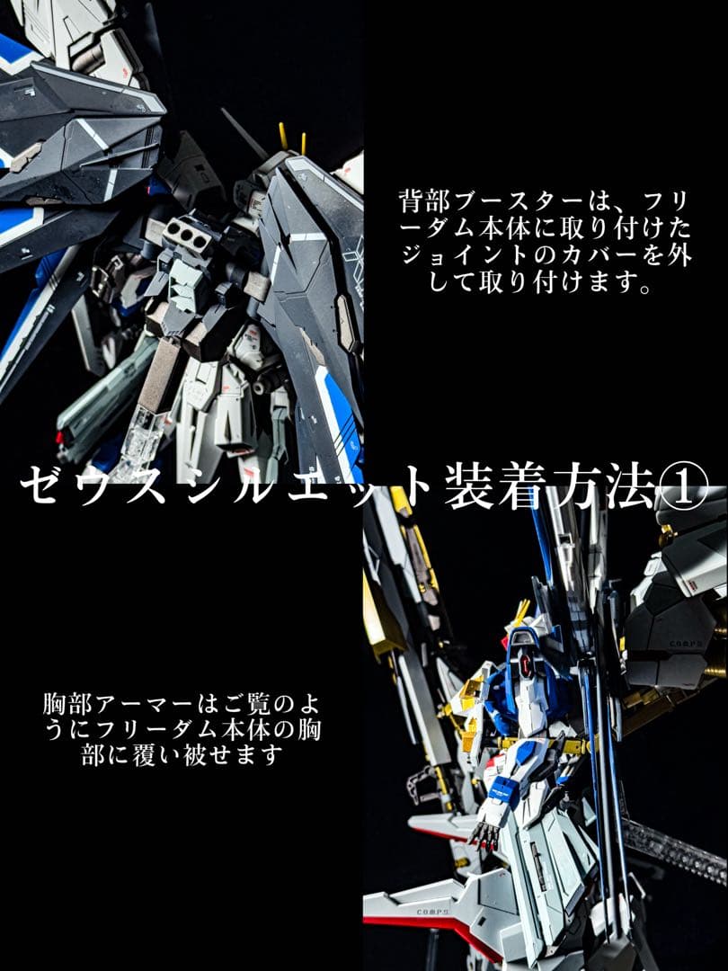 MG1/100 ライジングフリーダムガンダム ゼウスシルエット ミキシング完成品