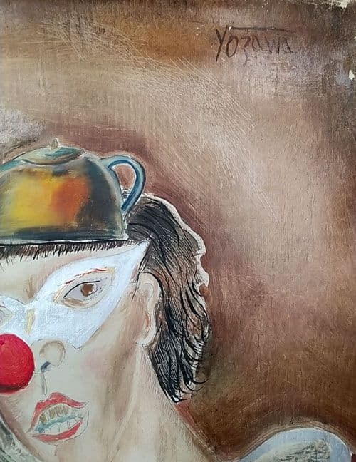 小澤勇寿朗 作 仮面舞踏会 8号油絵 人物画 キャンパス 木枠つ