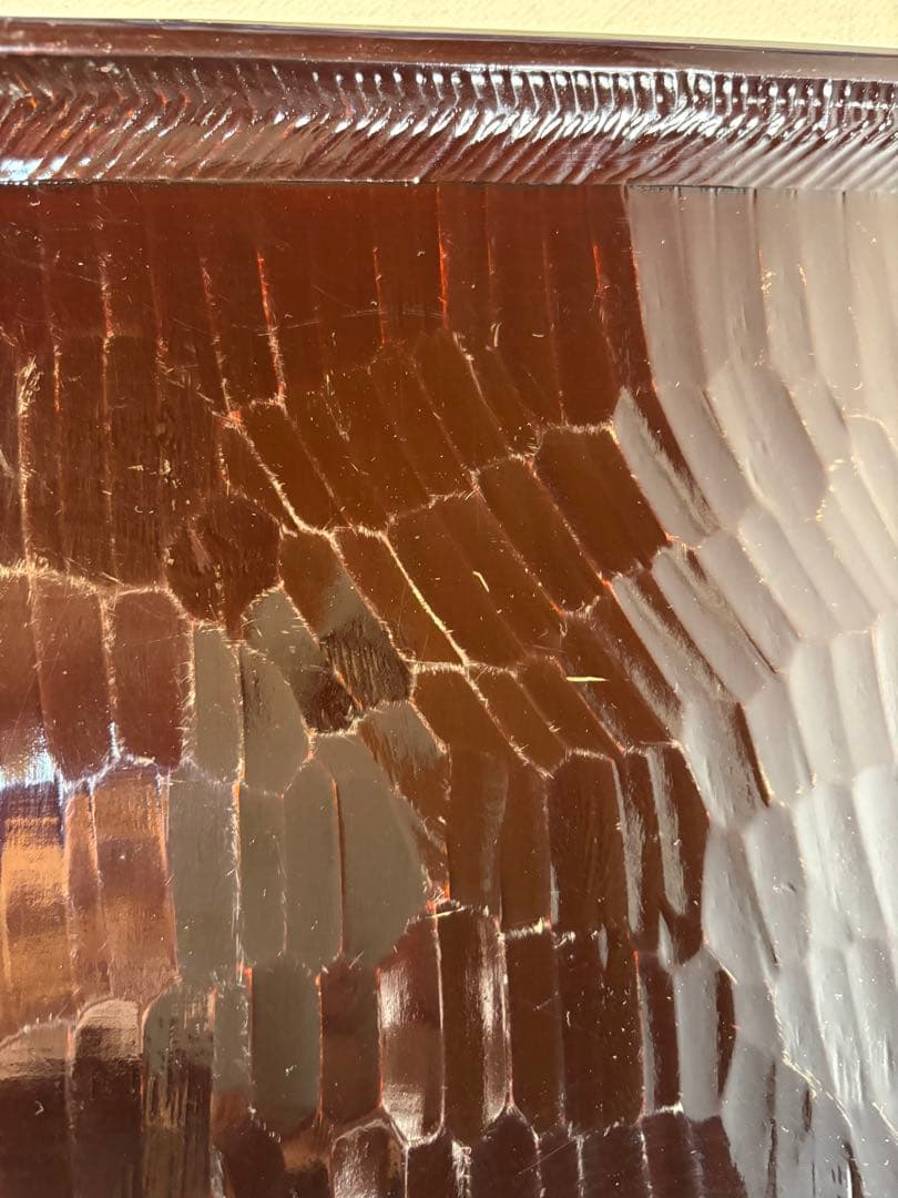 アンティーク　讃岐彫　古い松材のくり貫き角盆(四方盆)5枚セット　①