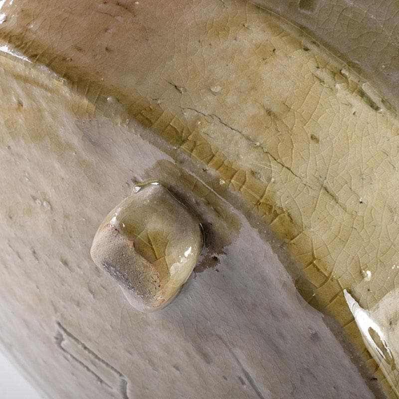 北大路魯山人作　瀬戸焼　黄瀬戸　かぶら絵　鉢　共箱　M　R8015C