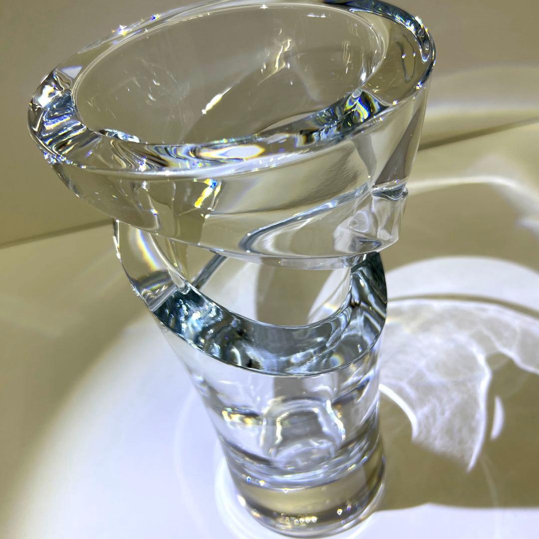 バカラ　トルネード　花瓶　高さ22.8㎝　東Y7-1119☆1Fトトコ