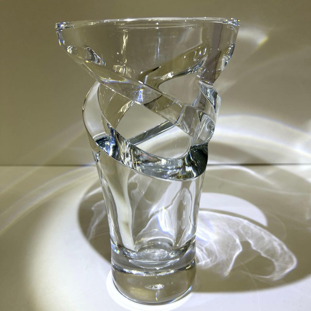 バカラ　トルネード　花瓶　高さ22.8㎝　東Y7-1119☆1Fトトコ