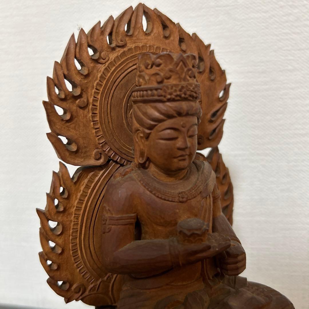 虚空蔵菩薩 木彫 箱付