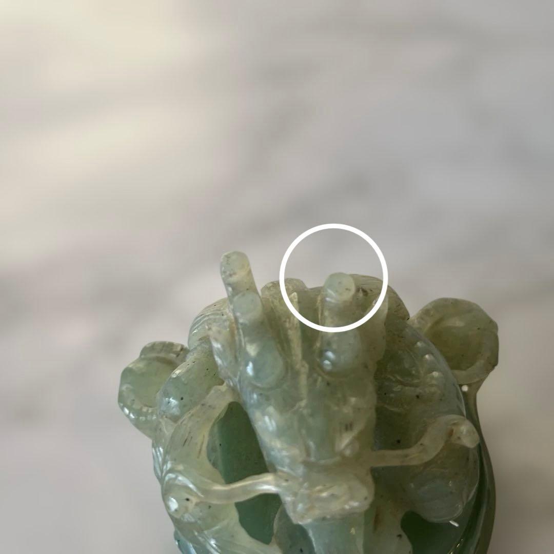 中国　古玩翡翠　玉石彫刻　香炉