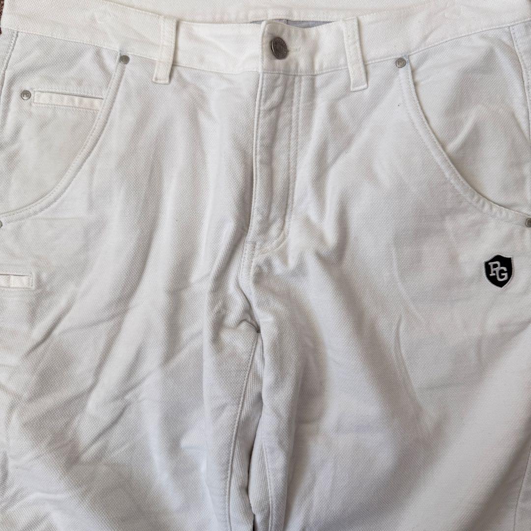 防寒　蓄熱　裏地付き　パーリーゲイツ　パンツ　L〜XL相当 白　暖パン　秋冬　5