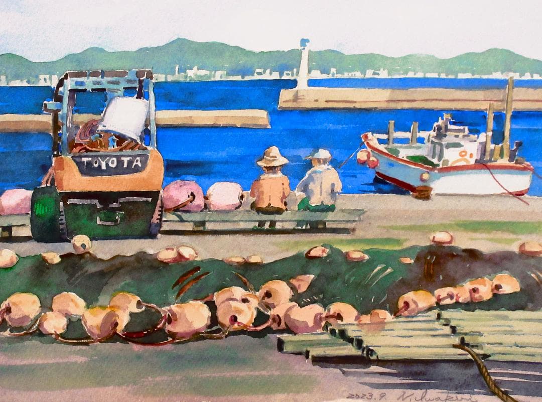 憩いの時間（水彩画）