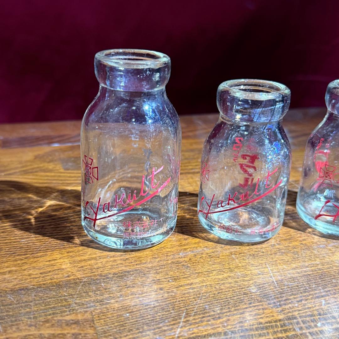 希少 レトロ 昭和 当時物 ガラス 瓶 小瓶 ヤクルト まとめ クロレラ