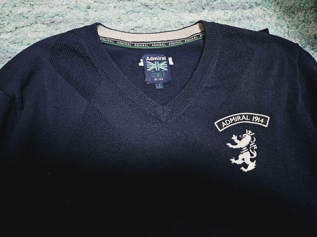 【美品】Admiral アドミラル セーター 前面ダイヤ柄 ゴルフウェア