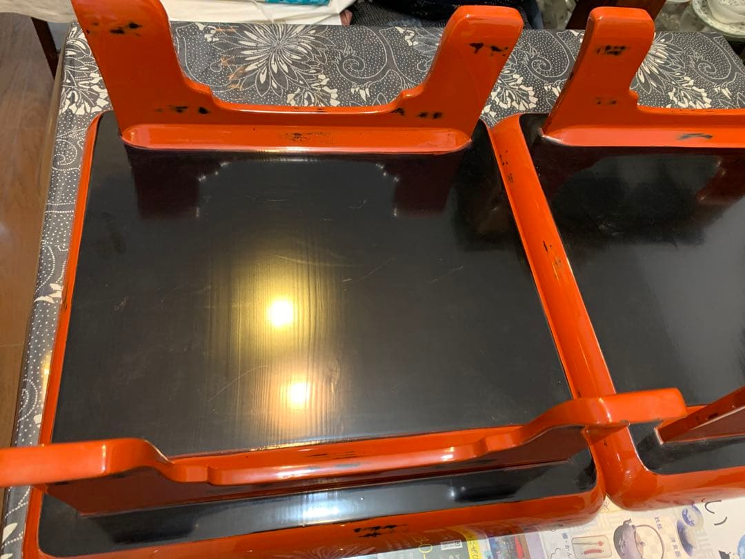 輪島塗　根来　御膳　足付膳　会席膳　５客　膳