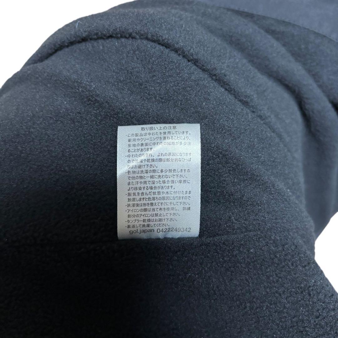 極美品 gol. ゴレアドール ベンチコート ブラック 刺繍ロゴ フリーサイズ