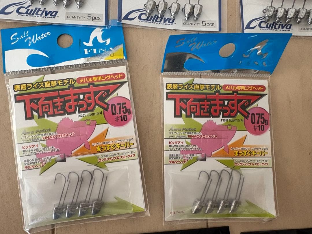 未使用 ライトゲームセット ジグヘッド ワーム リーダー アジング メバリング