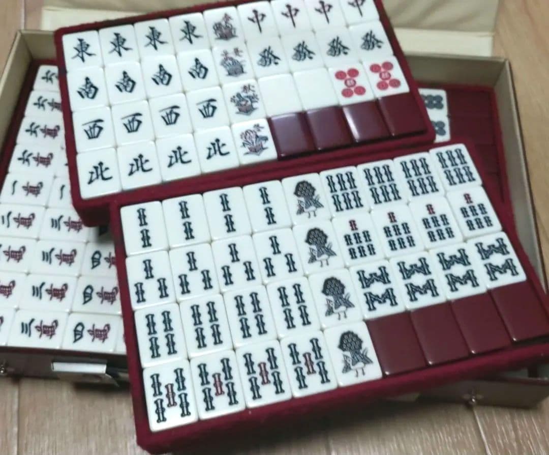 ★都ロゴ入り★あずき色★ 麻雀牌（都牌）