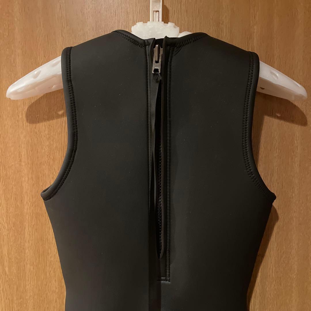 国産黒 ノースリーブ ロングジョン ウェットスーツ
