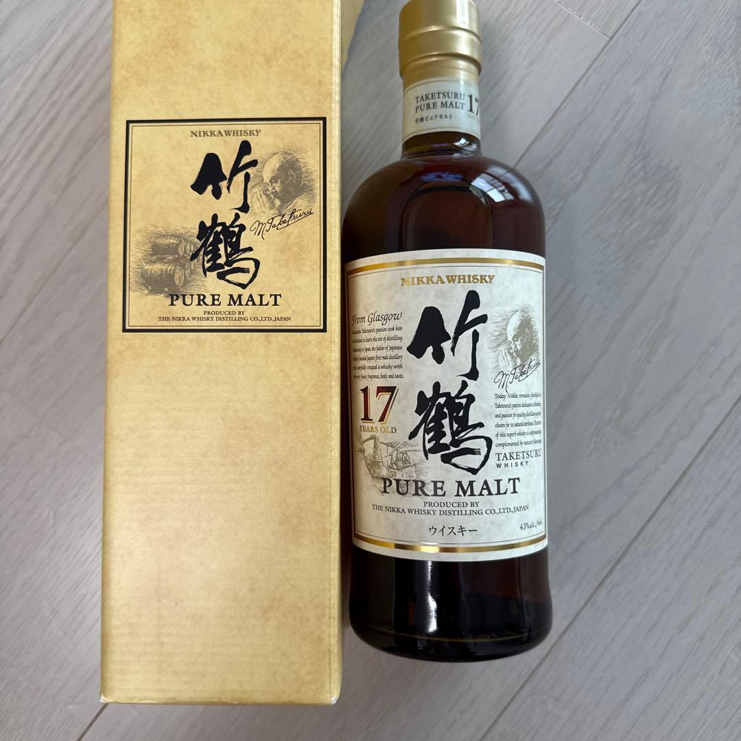 竹鶴 PURE MALT 17年 新品　箱付　ニッカウイスキー　700mm