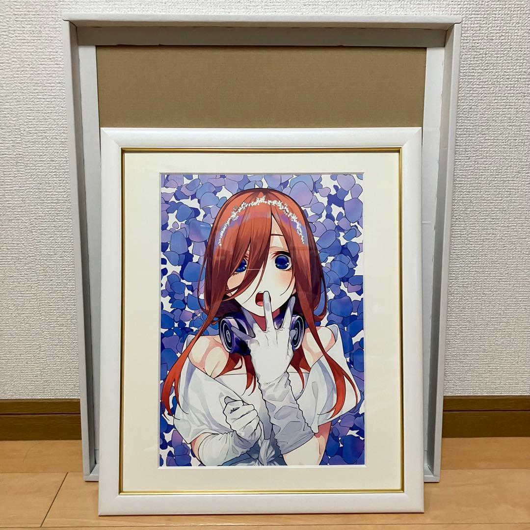 五等分の花嫁　anique 中野三玖　記念額装絵　グッズ　アニメ　コレクション
