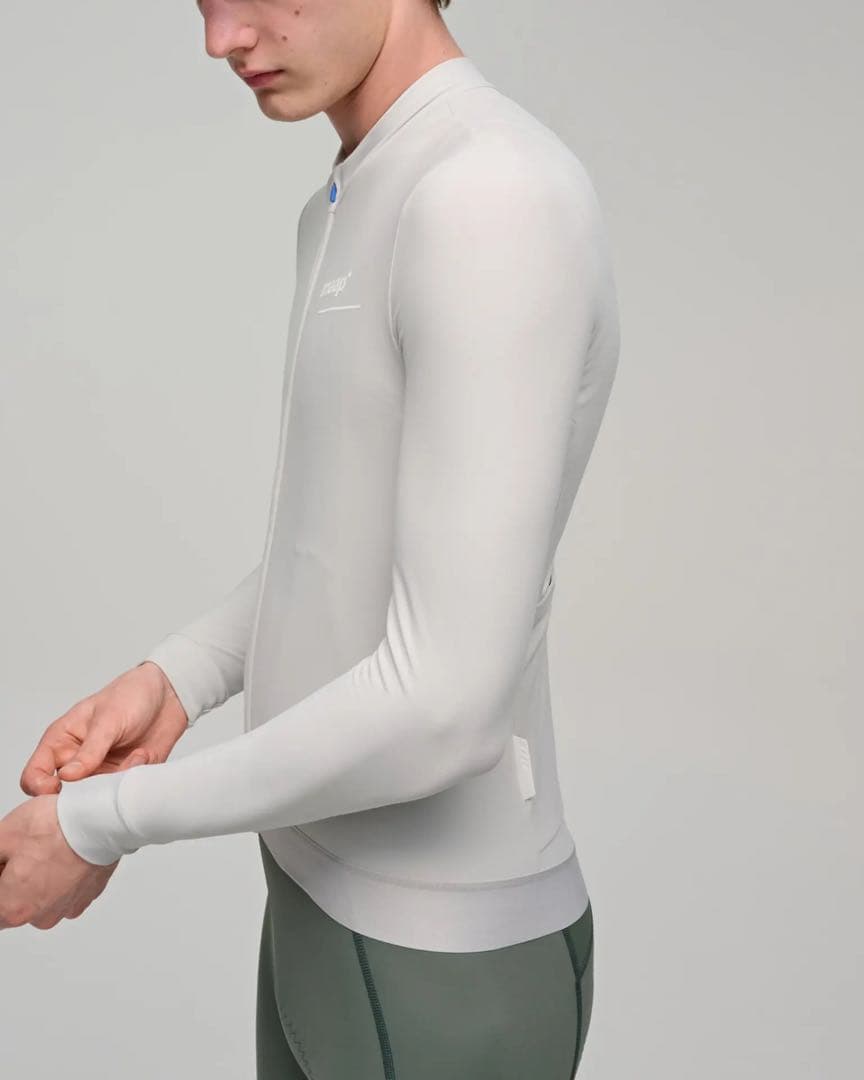  長袖サイクルジャージ グレー　Lサイズ