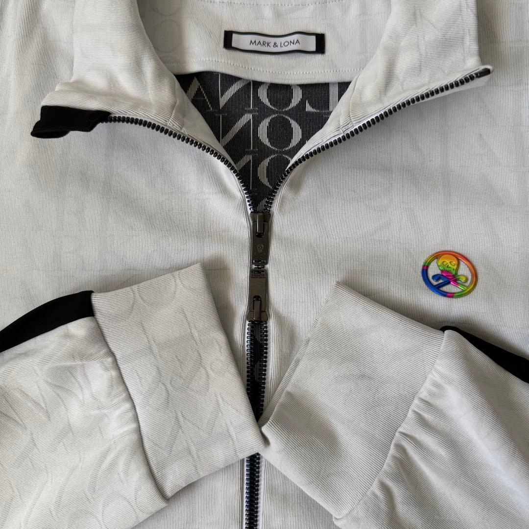 マークアンドロナ　ジャケット　ブルゾン　XL〜XXL相当　総柄　ジャージ　黒