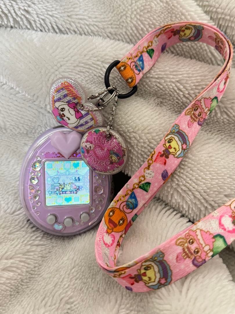 たまごっちピース パープル ストラップ付き