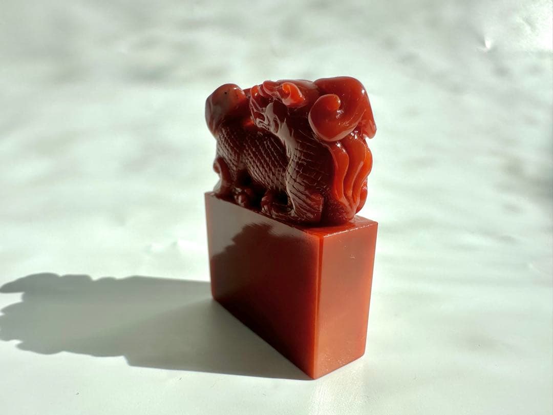 【麒麟献瑞】 麒麟　古獣　美品　高級印材　篆刻　印石　ラオス　印石　水凍