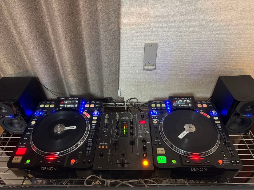 DENONターンテーブルCDJPioneerミキサーFostexスピーカーセット