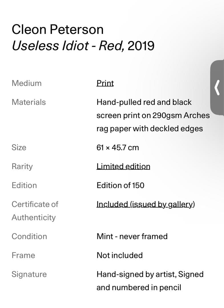 お値下げ　Cleon Peterson 150限定