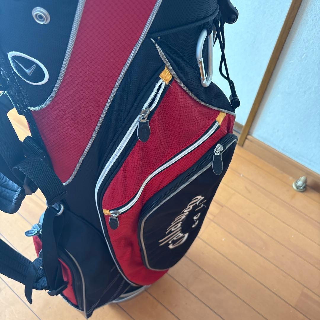 Callaway ゴルフキャディバッグ 赤黒 5仕切り