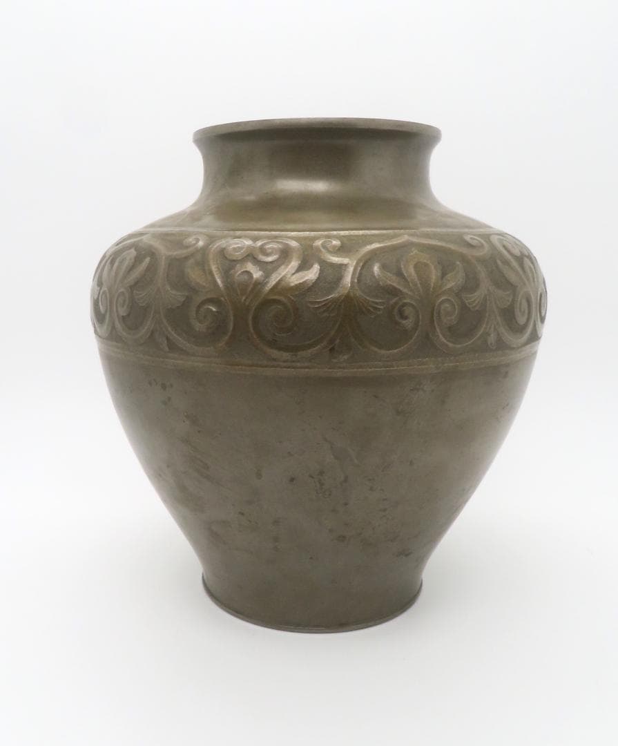 華瓶　朧銀　銀25％　骨董品　重さ約 696g 銀瓶　銀仕上　銀製