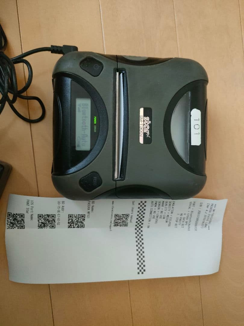 ★スター精密 テストプリント済み　SM-T300i モバイルレシートプリンター