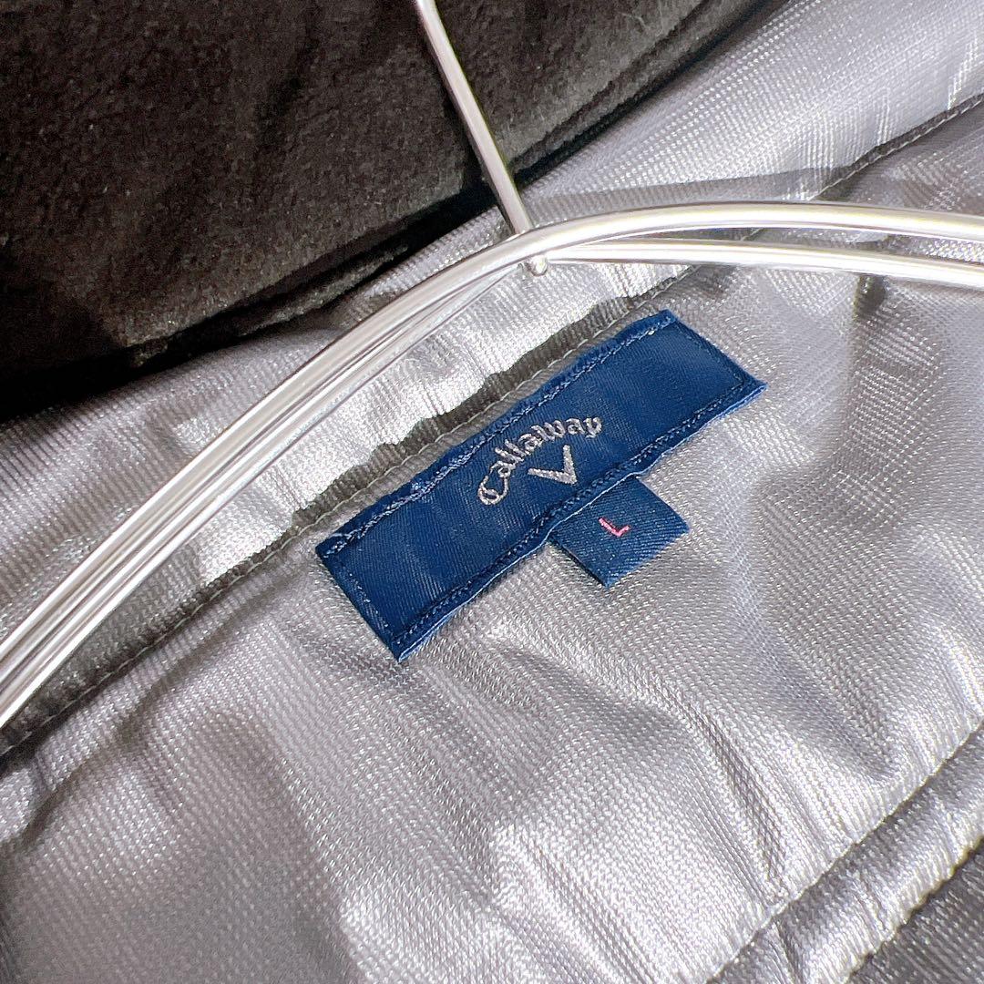 極美品 キャロウェイ 中綿ジャケット バック裾プリーツ 白 Ｌ