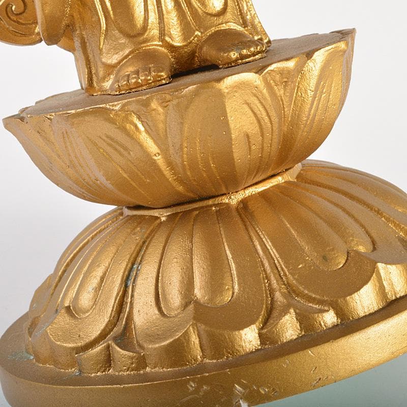 仏教美術　古銅鍍金　観音菩薩像　仏像　C　6593